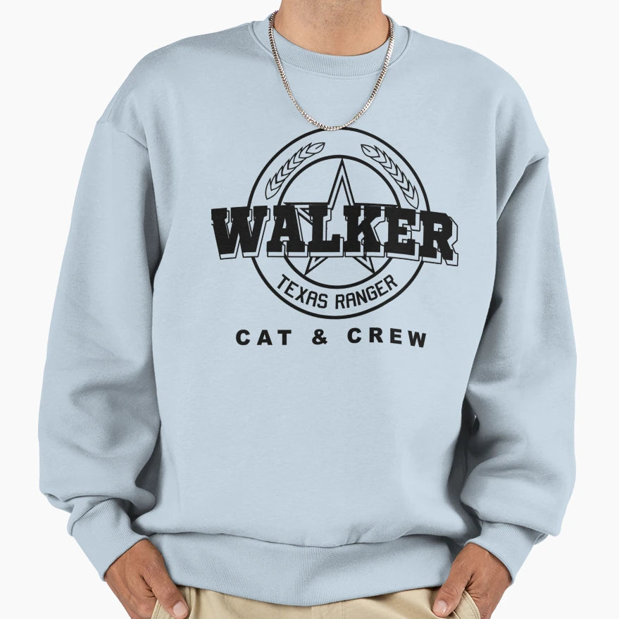 Vtg Walker Texas Ranger Cast Crew 90S Sweatshirt - Graphic Print Unisex - T-Shirt, Sweatshirt, Hoodie