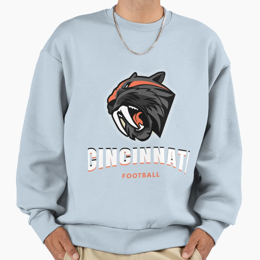 Cincinnati Football Sweatshirt - Aesthetic Graphic Men Women - T-Shirt, Sweatshirt, Hoodie