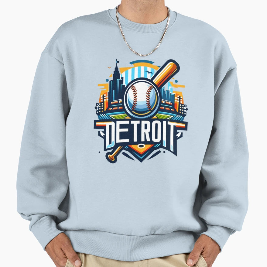 Detroit Diamond Master Baseball Art Sweatshirt - Graphic Print Men Women - T-Shirt, Sweatshirt, Hoodie
