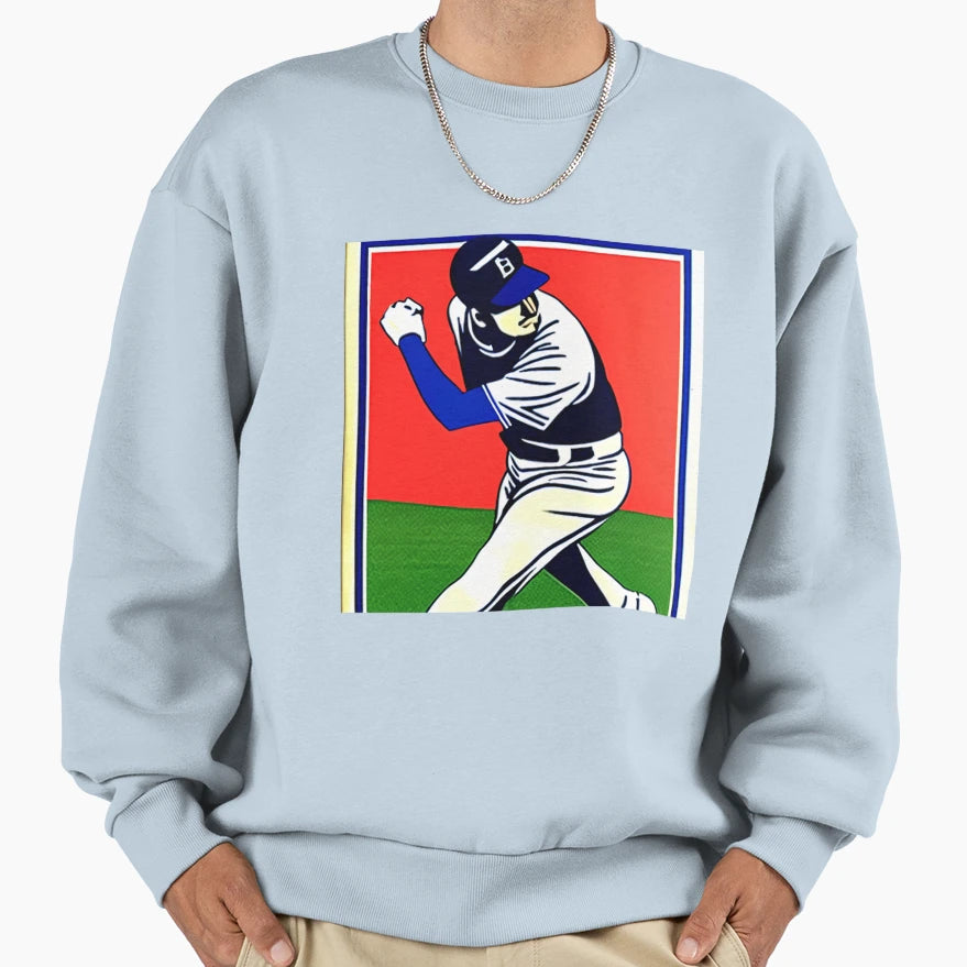 80S Baseball Pitcher Sweatshirt - Custom Art Print for Adults - T-Shirt, Sweatshirt, Hoodie