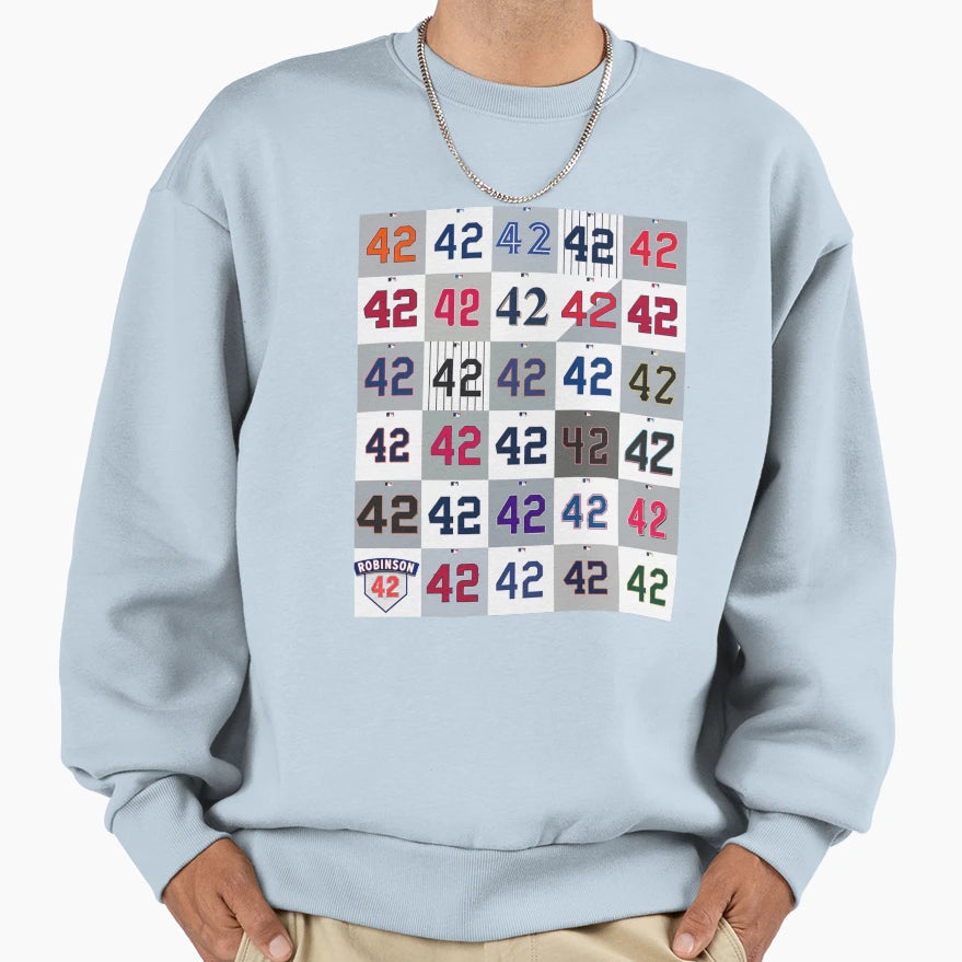 Jackie Robinson Retired 42 Sweatshirt - Novelty Apparel for Adults - T-Shirt, Sweatshirt, Hoodie