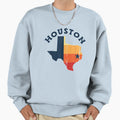 Houston Texas Map Distressed Sweatshirt - Minimalist Print for Adults - T-Shirt, Sweatshirt, Hoodie