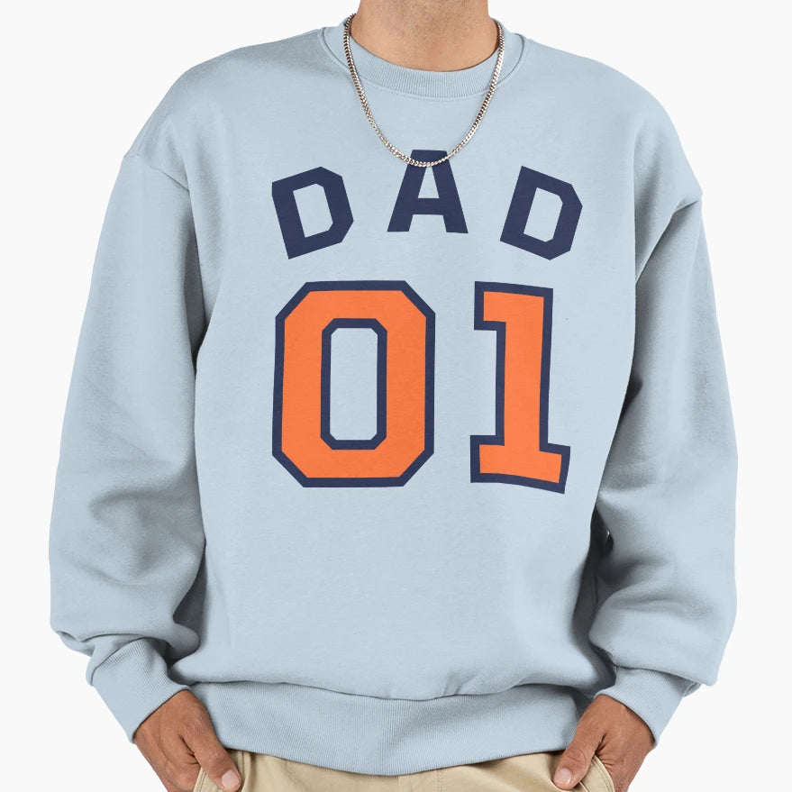 1 Dad Number One Fathers Day T-Shirt - Aesthetic Graphic Unisex - T-Shirt, Sweatshirt, Hoodie
