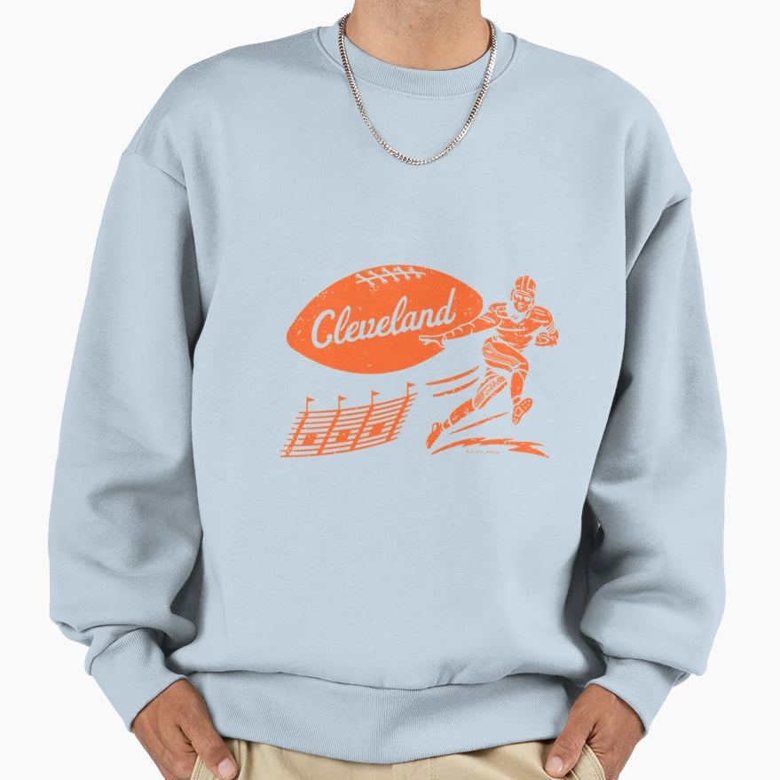 Football Cleveland Browns Orange Sweatshirt - Custom Art Print Unisex - T-Shirt, Sweatshirt, Hoodie