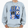 Hawks Baseball Sweatshirt - Custom Art Print Men Women - T-Shirt, Sweatshirt, Hoodie