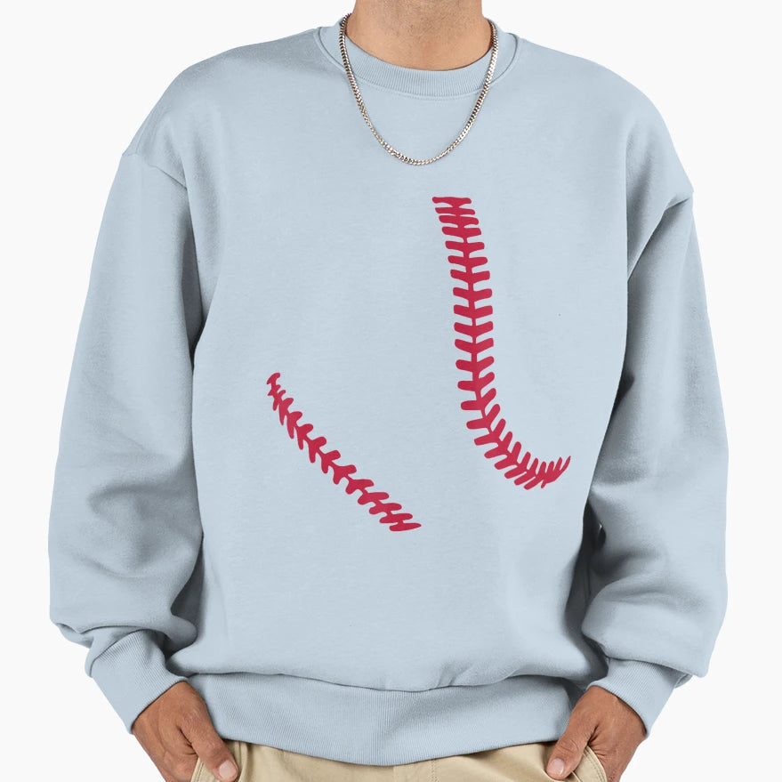 Baseball Stitching Sweatshirt - Trendy Graphic for Adults - T-Shirt, Sweatshirt, Hoodie
