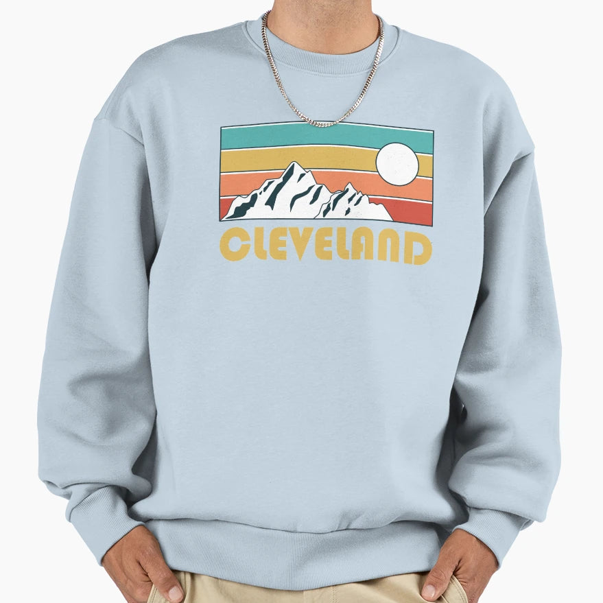 Cleveland Cleveland Ohio Mountain Sweatshirt - Minimalist Print Unisex - T-Shirt, Sweatshirt, Hoodie