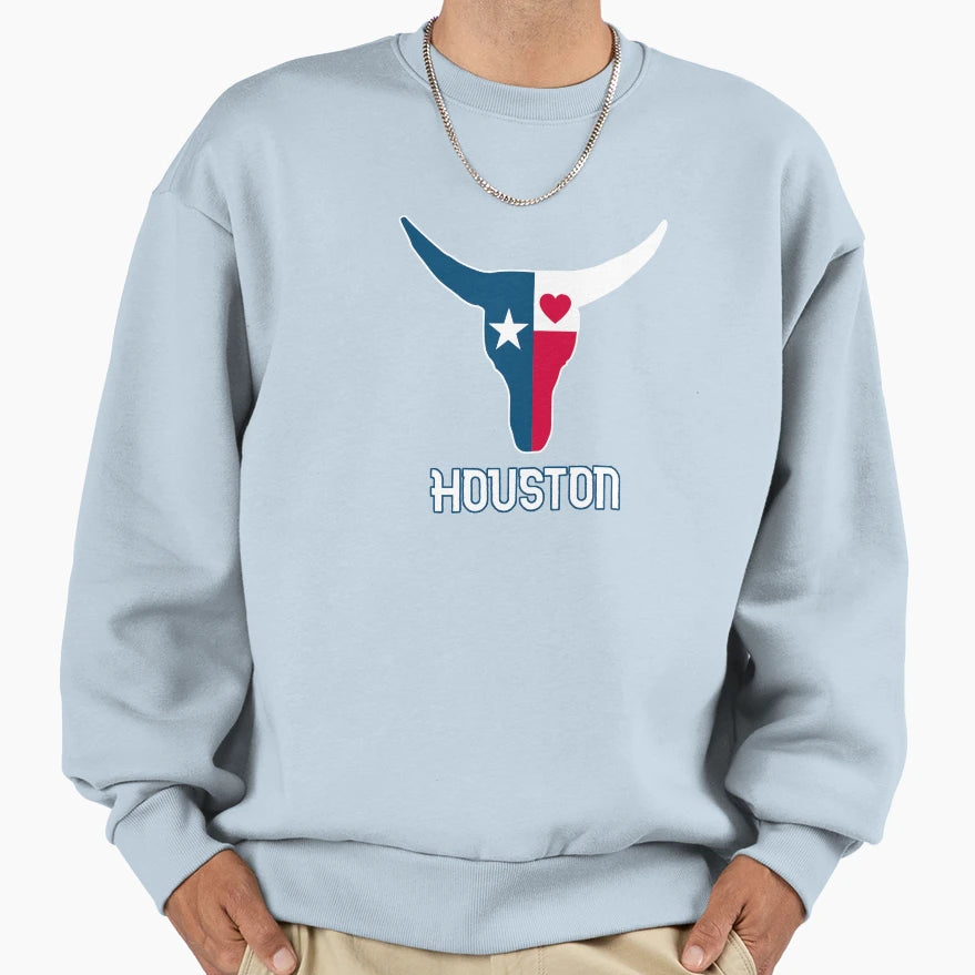 Houston Texas Usa America Amerika Sweatshirt - Trendy Graphic Unisex - T-Shirt, Sweatshirt, Hoodie