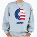 Letter G Flag Usa Gamer Sweatshirt - Novelty Apparel for Adults - T-Shirt, Sweatshirt, Hoodie