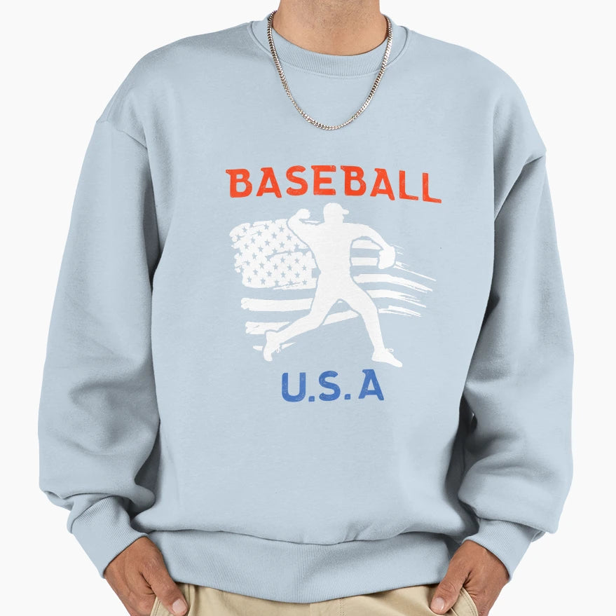 Usa American Flag 4Th July Sweatshirt - Graphic Print for Adults - T-Shirt, Sweatshirt, Hoodie