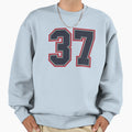 37 Navy Grey Red Sports Number Sweatshirt - Unique Graphic Men Women - T-Shirt, Sweatshirt, Hoodie