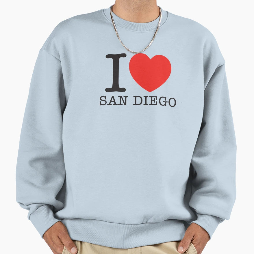 I Love San Diego Sweatshirt - Fun Novelty Design for Adults - T-Shirt, Sweatshirt, Hoodie