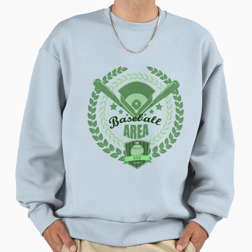 Baseball Area Sweatshirt - Casual Everyday Wear for Adults - T-Shirt, Sweatshirt, Hoodie