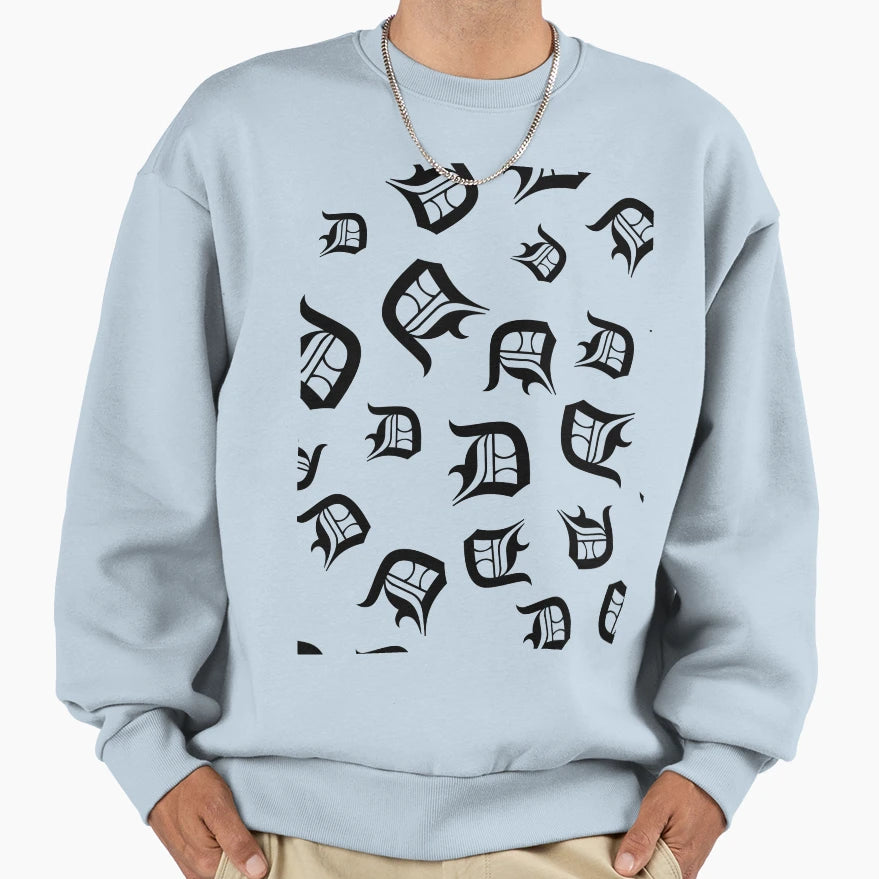 D Old English Initial Black Letter Sweatshirt - Fun Novelty Design Unisex - T-Shirt, Sweatshirt, Hoodie