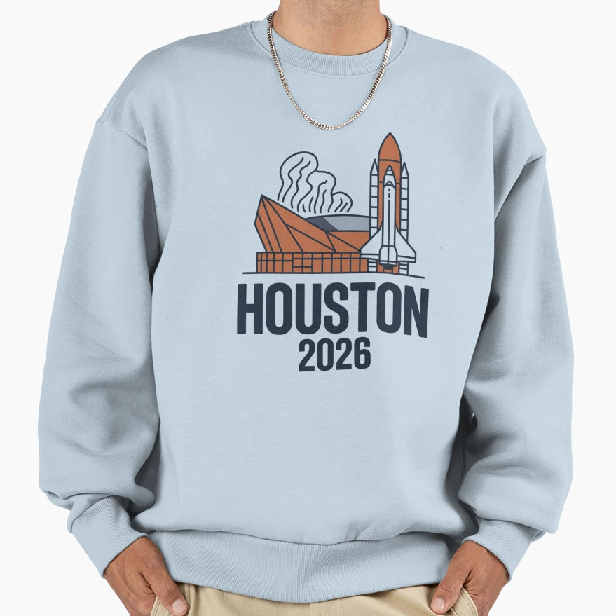 Houston 2026 Space Shuttle Football V13 T-Shirt - Streetwear Style Unisex - T-Shirt, Sweatshirt, Hoodie
