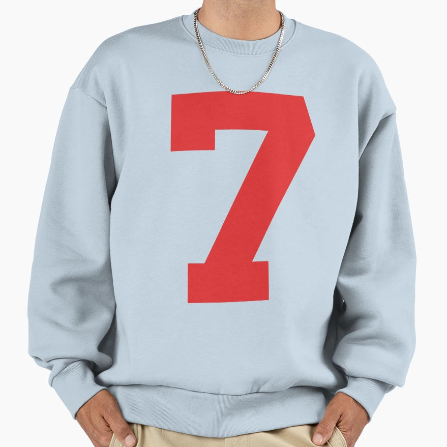 Number 7 Red Seven Sports Number 7 Sweatshirt - Streetwear Style Unisex - T-Shirt, Sweatshirt, Hoodie