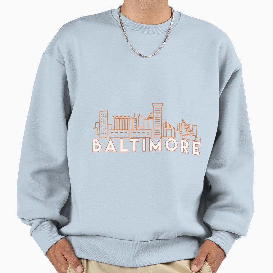 Baltimore Maryland Sweatshirt - Fun Novelty Design for Adults - T-Shirt, Sweatshirt, Hoodie