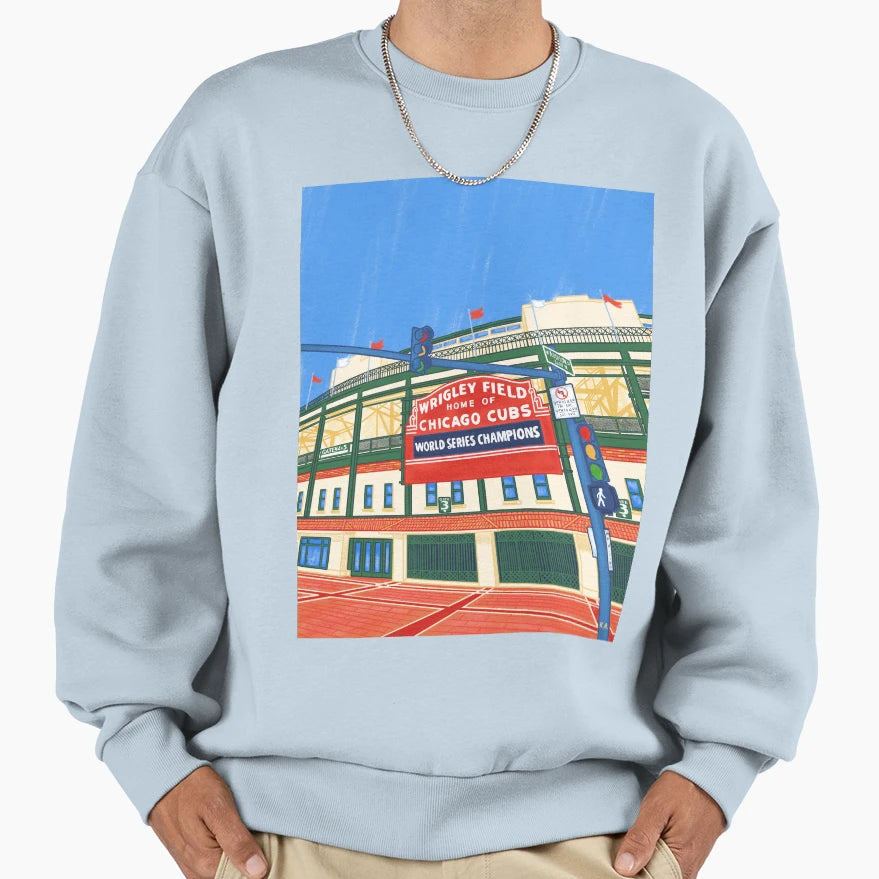 Wrigley Field Sweatshirt - Streetwear Style Men Women - T-Shirt, Sweatshirt, Hoodie