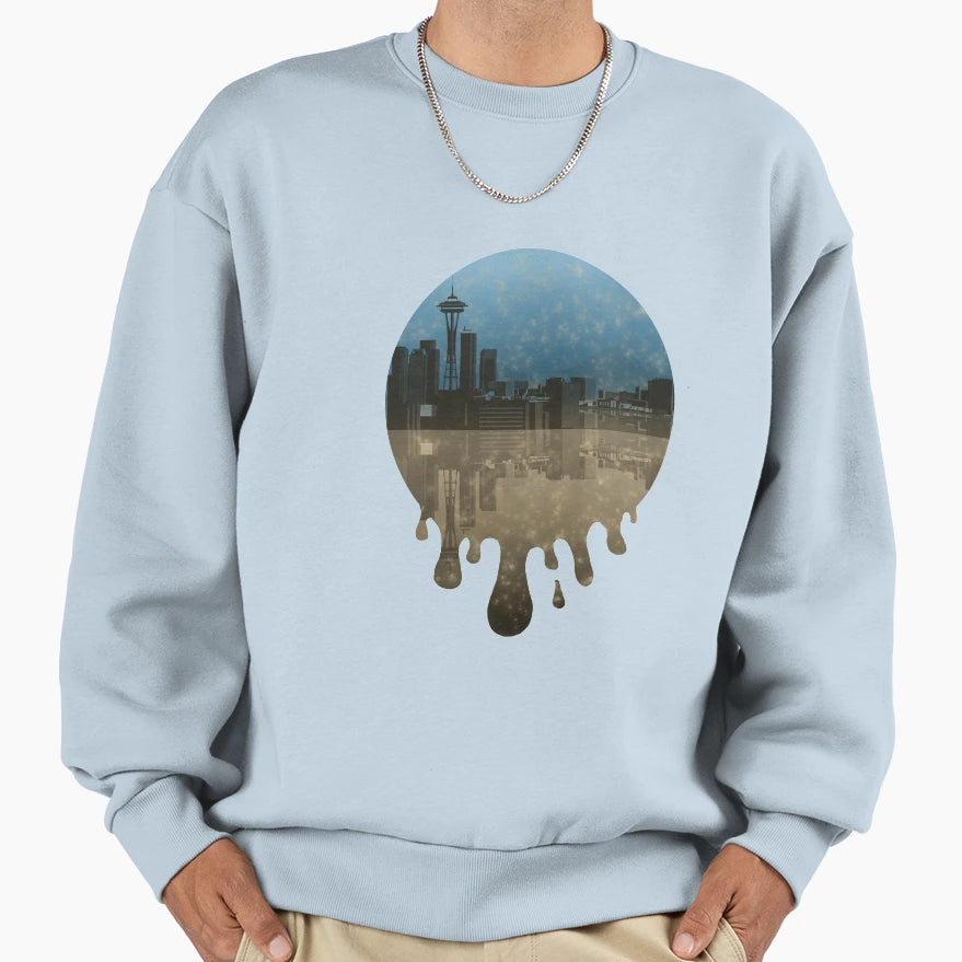 Seattle Landscape Sweatshirt - Trendy Graphic Men Women - T-Shirt, Sweatshirt, Hoodie