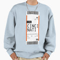 Cincinnati Boarding Pass Sweatshirt - Minimalist Print Unisex - T-Shirt, Sweatshirt, Hoodie