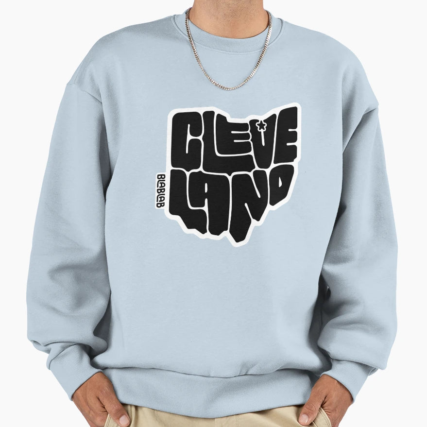 Cleveland Ohio City Typography Sweatshirt - Aesthetic Graphic Unisex - T-Shirt, Sweatshirt, Hoodie