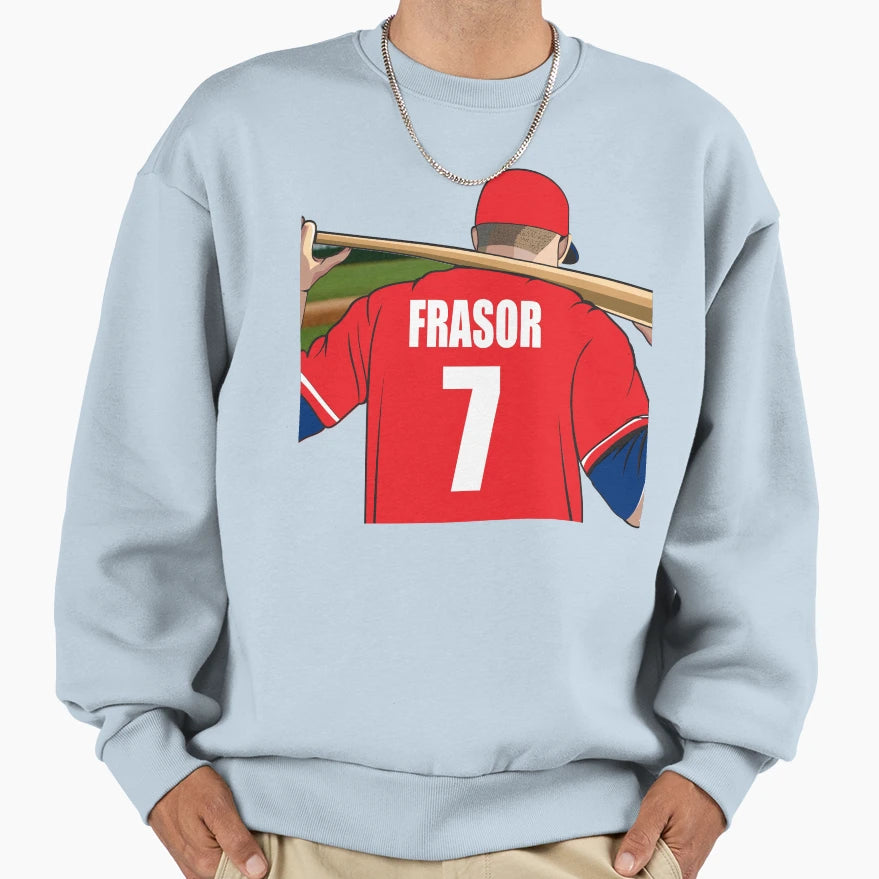 Frasor Baseball Sweatshirt - Fun Novelty Design Unisex - T-Shirt, Sweatshirt, Hoodie
