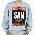 San Diego Luggage Tag 1 Sweatshirt - Aesthetic Graphic Men Women - T-Shirt, Sweatshirt, Hoodie