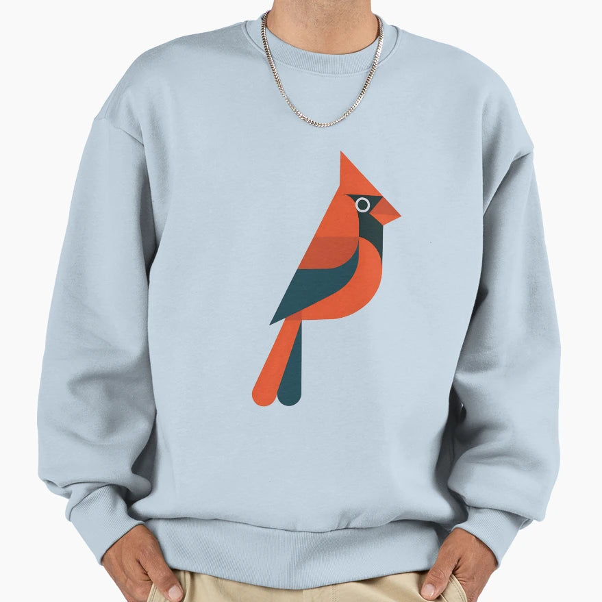 Vibrant Cardinal Bird Illustration Sweatshirt - Casual Everyday Wear Unisex - T-Shirt, Sweatshirt, Hoodie