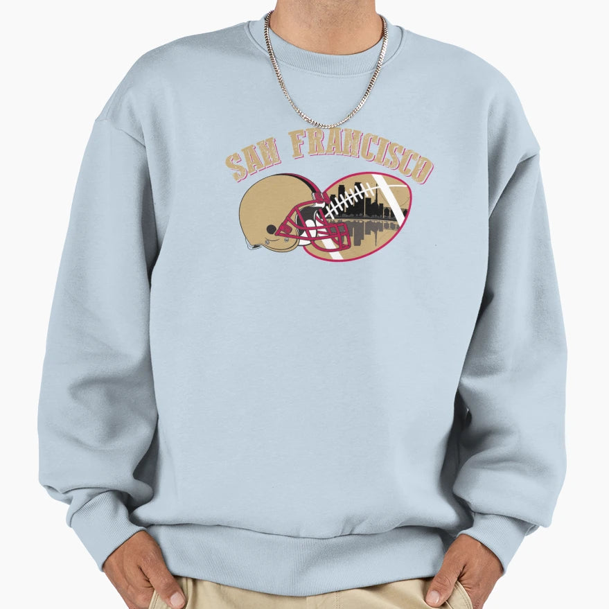 Sf San Francisco Football Detroit Sweatshirt - Trendy Graphic for Adults - T-Shirt, Sweatshirt, Hoodie
