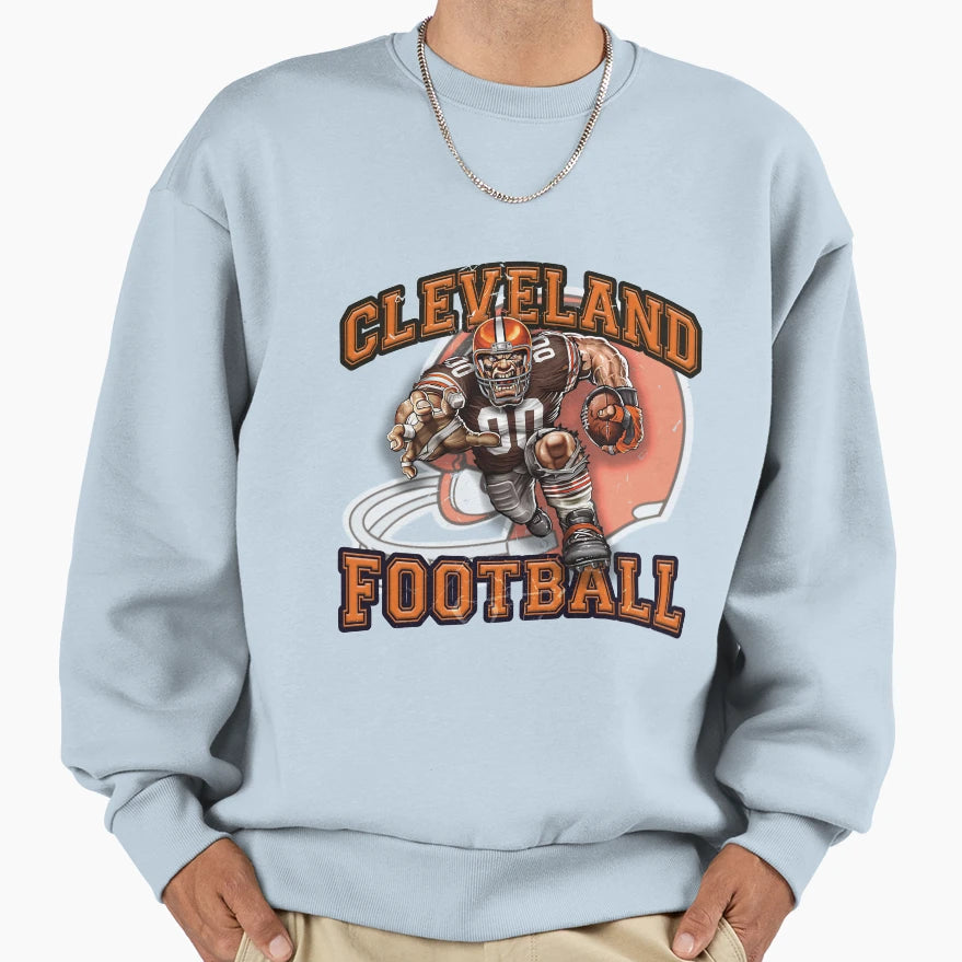 Cleveland Football Sweatshirt - Aesthetic Graphic Men Women - T-Shirt, Sweatshirt, Hoodie