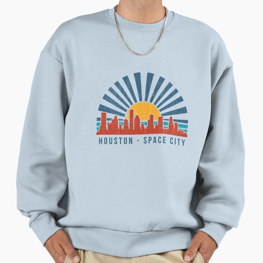 Houston Space City Sweatshirt - Fun Novelty Design Unisex - T-Shirt, Sweatshirt, Hoodie