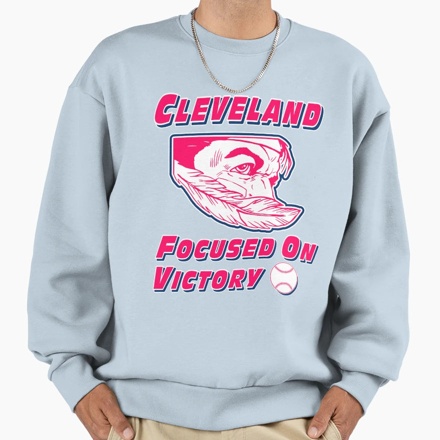 Cleveland Focused Victory Sweatshirt - Minimalist Print for Adults - T-Shirt, Sweatshirt, Hoodie
