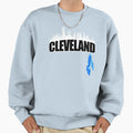 Black White Cleveland Ohio Skyline Sweatshirt - Graphic Print for Adults - T-Shirt, Sweatshirt, Hoodie