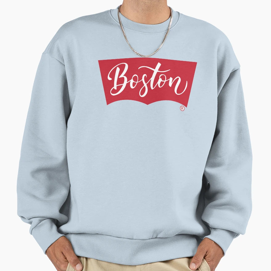 Boston Raised Me Massachusetts New Sweatshirt - Minimalist Print Unisex - T-Shirt, Sweatshirt, Hoodie