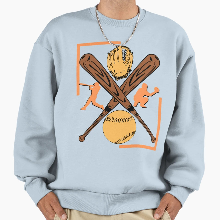 Baseball Sweatshirt - Aesthetic Graphic Men Women - T-Shirt, Sweatshirt, Hoodie