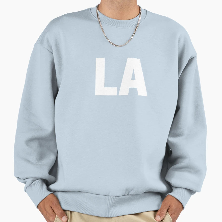 La Los Angeles Sweatshirt - Minimalist Print for Adults - T-Shirt, Sweatshirt, Hoodie