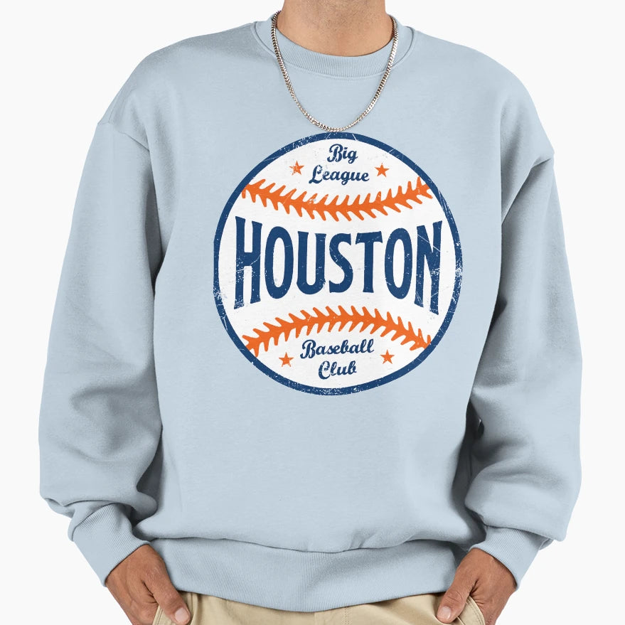 Houston Big League Baseball Sweatshirt - Minimalist Print for Adults - T-Shirt, Sweatshirt, Hoodie