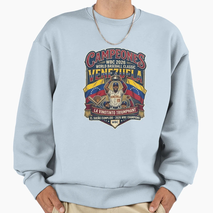 Venezuela Wbc 2026 Champions El Sweatshirt - Fun Novelty Design Men Women - T-Shirt, Sweatshirt, Hoodie