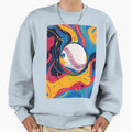 Psychedelic Twist Baseball Scene Sweatshirt - Casual Everyday Wear Unisex - T-Shirt, Sweatshirt, Hoodie