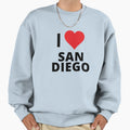 I Love San Diego Light Sweatshirt - Minimalist Print for Adults - T-Shirt, Sweatshirt, Hoodie
