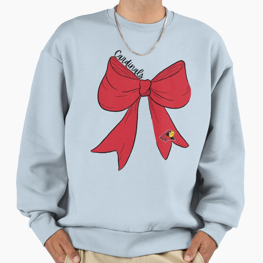 Cardinals Bow Sweatshirt - Streetwear Style for Adults - T-Shirt, Sweatshirt, Hoodie