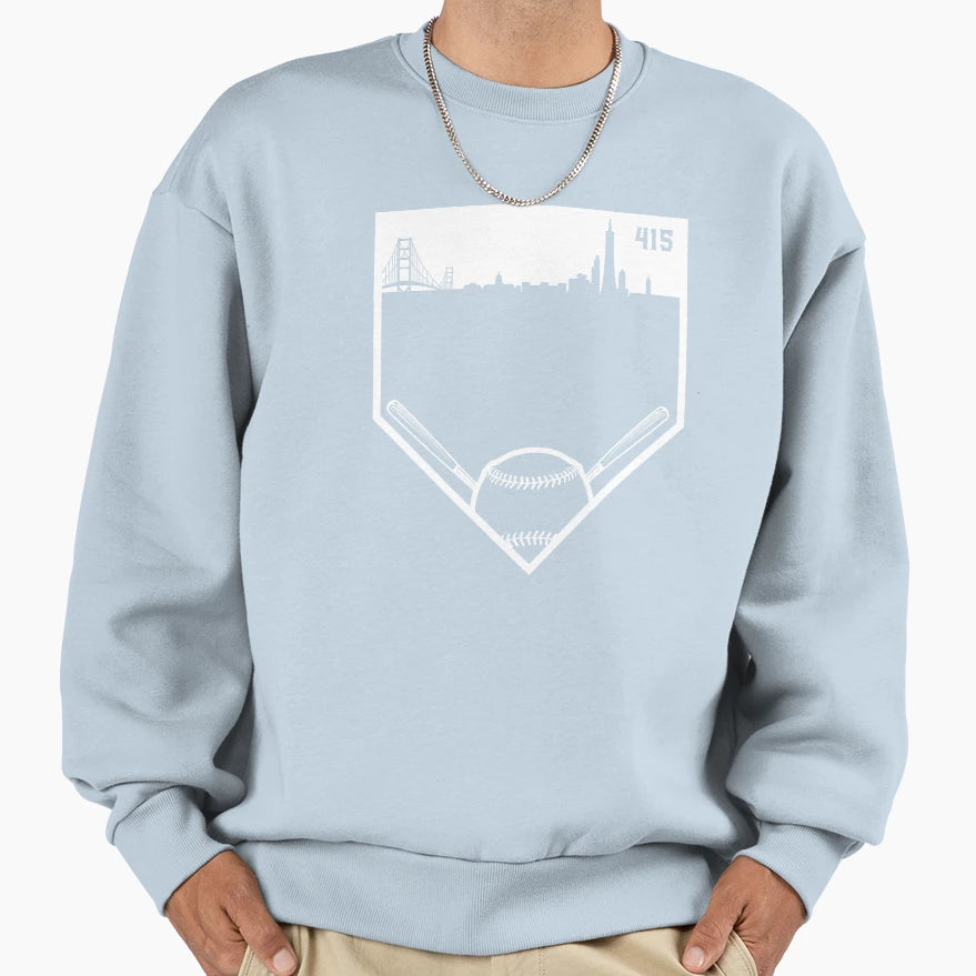 No Plate Like Home San Francisco 415 Sweatshirt - Novelty Apparel Unisex - T-Shirt, Sweatshirt, Hoodie