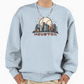 Houston Baseball Skyline Illustration Sweatshirt - Trendy Graphic Unisex - T-Shirt, Sweatshirt, Hoodie
