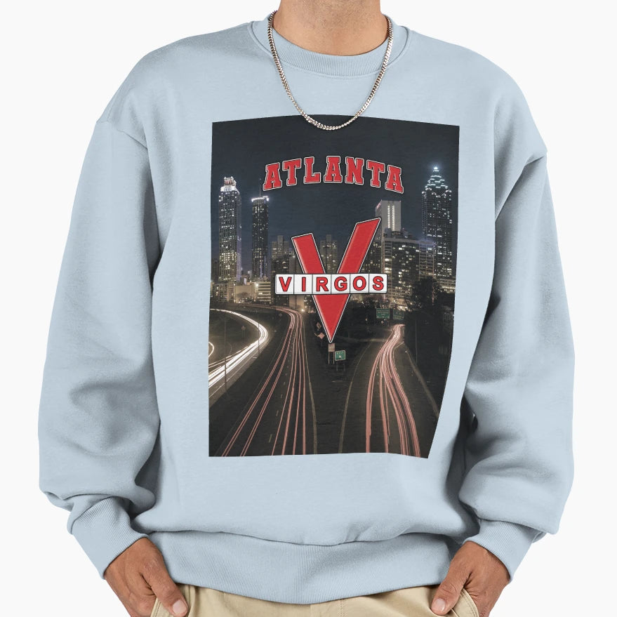 Atlanta Virgos Gift Dark Sweatshirt - Aesthetic Graphic for Adults - T-Shirt, Sweatshirt, Hoodie