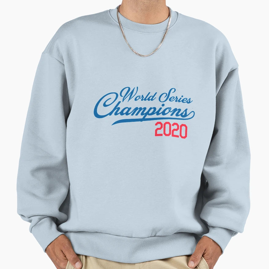 Dodger Ws Champs White Sweatshirt - Graphic Print for Adults - T-Shirt, Sweatshirt, Hoodie