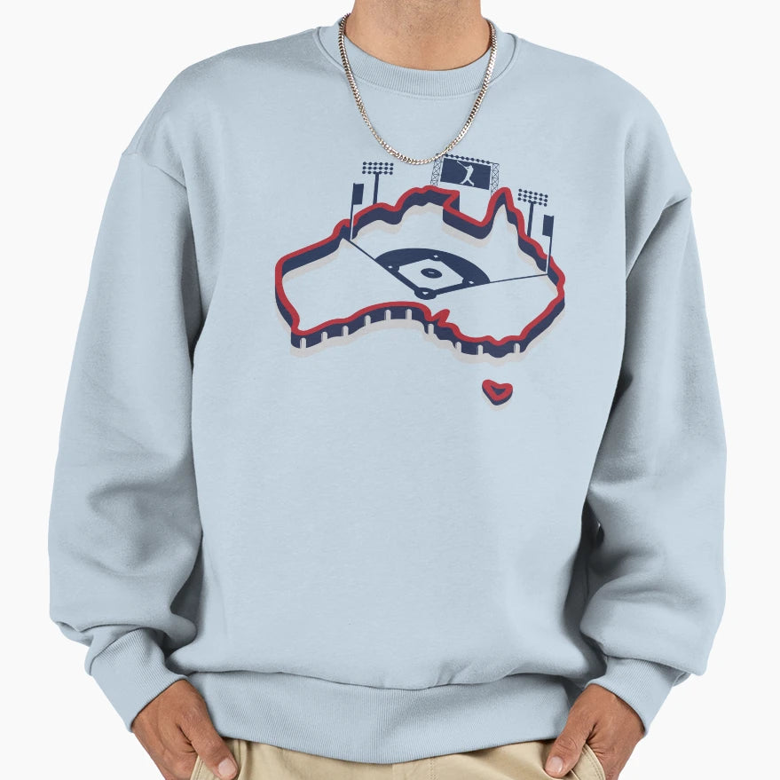 Australian Outline Baseball Stadium Sweatshirt - Custom Art Print Unisex - T-Shirt, Sweatshirt, Hoodie