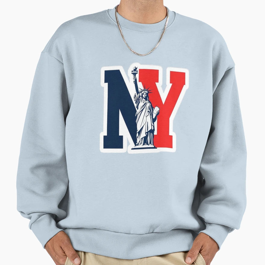 Ny Statue Liberty Bold Sweatshirt - Streetwear Style Unisex - T-Shirt, Sweatshirt, Hoodie