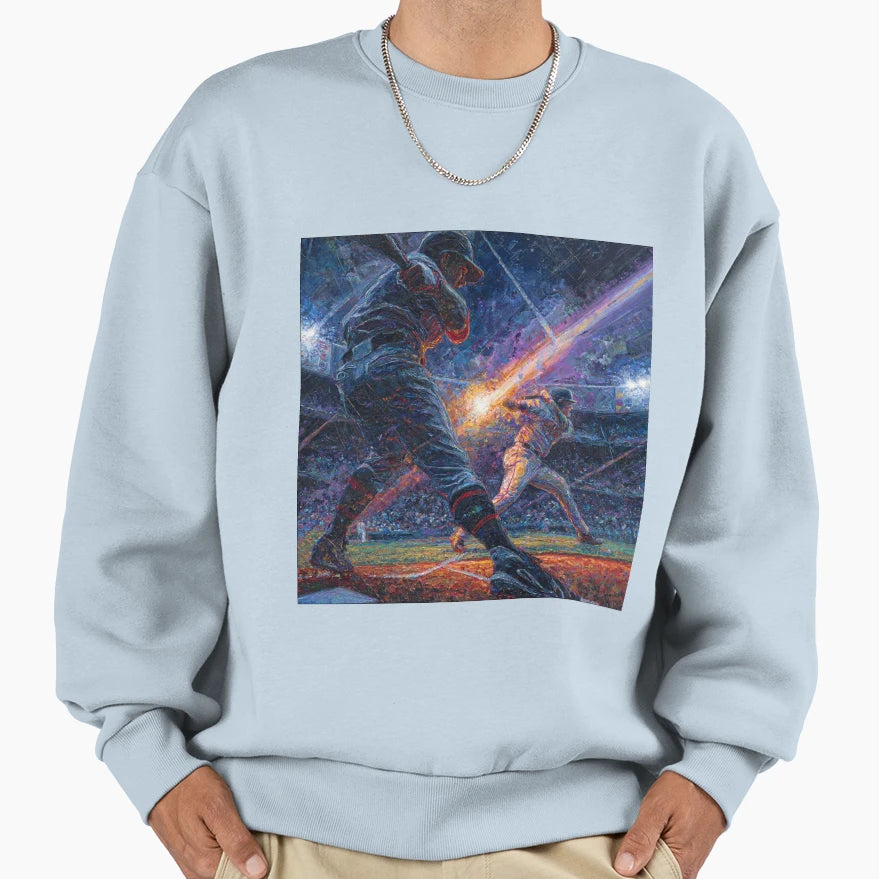 Home Run Baseball Art Collection Sweatshirt - Trendy Graphic Men Women - T-Shirt, Sweatshirt, Hoodie