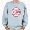 Atlanta Baseball Stitches Sweatshirt - Graphic Print for Adults - T-Shirt, Sweatshirt, Hoodie