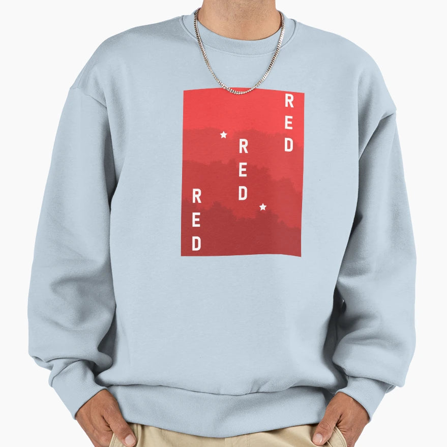 Red Gradient Sweatshirt - Aesthetic Graphic for Adults - T-Shirt, Sweatshirt, Hoodie